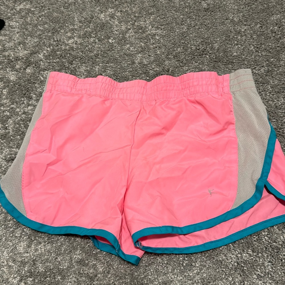pink swim shorts
